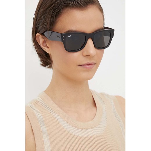 Ray-Ban okulary przeciwsłoneczne MEGA WAYFARER kolor czarny 0RB0840S 51 PRM