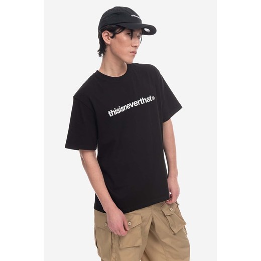 thisisneverthat t-shirt bawełniany T-Logo Tee kolor czarny z nadrukiem TN230TTSST01-WHITE ze sklepu PRM w kategorii T-shirty męskie - zdjęcie 171962132