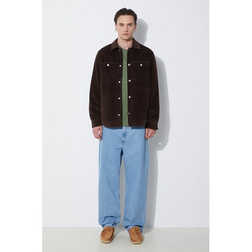 A.P.C. kurtka sztruksowa Blouson Alex kolor brązowy przejściowa COGVV.H02625.CAE L PRM