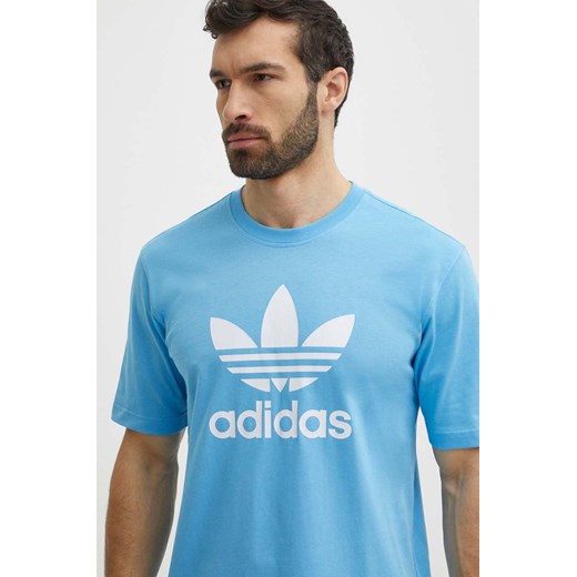 adidas Originals t-shirt bawełniany męski kolor niebieski z nadrukiem IR7980 ze sklepu PRM w kategorii T-shirty męskie - zdjęcie 171962812