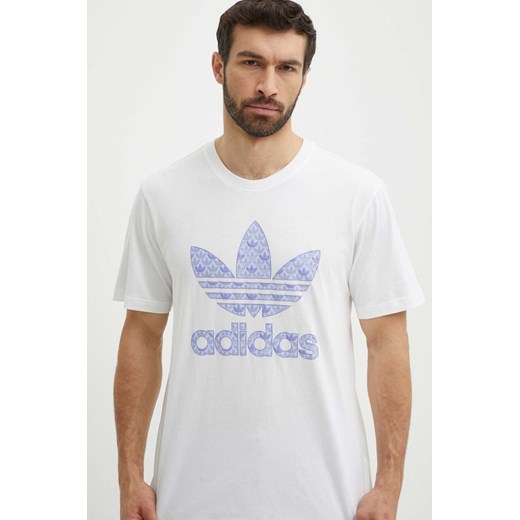 adidas Originals t-shirt bawełniany męski kolor biały z nadrukiem IS0205 ze sklepu PRM w kategorii T-shirty męskie - zdjęcie 171962824