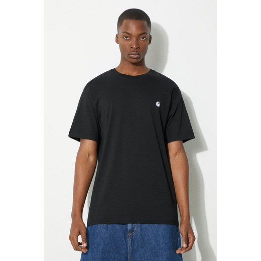 Carhartt WIP t-shirt bawełniany S/S Madison męski kolor czarny gładki I033000.0D2XX ze sklepu PRM w kategorii T-shirty męskie - zdjęcie 171962842