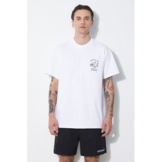 Carhartt WIP t-shirt bawełniany S/S Icons męski kolor biały z aplikacją I033271.00AXX ze sklepu PRM w kategorii T-shirty męskie - zdjęcie 171962850