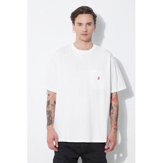 Gramicci t-shirt bawełniany One Point męski kolor biały z aplikacją G304.OGJ ze sklepu PRM w kategorii T-shirty męskie - zdjęcie 171962910