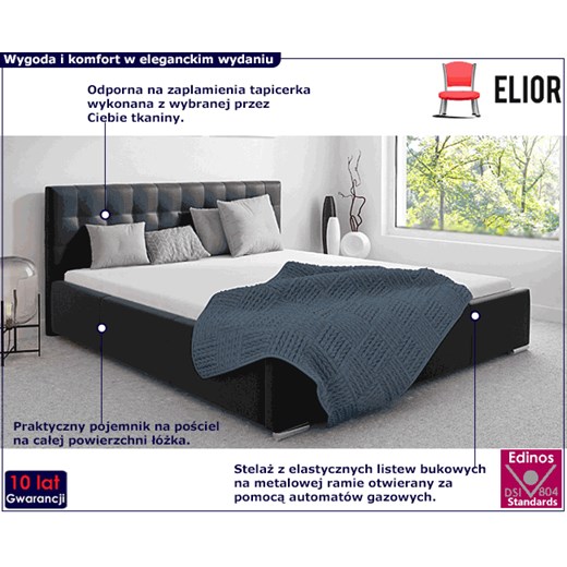 Łóżko tapicerowane 200x200 Vesper 2X - 44 kolory Elior One Size Edinos.pl