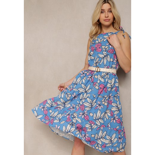 Niebieska Sukienka Fierena ze sklepu Renee odzież w kategorii Sukienki - zdjęcie 171977664