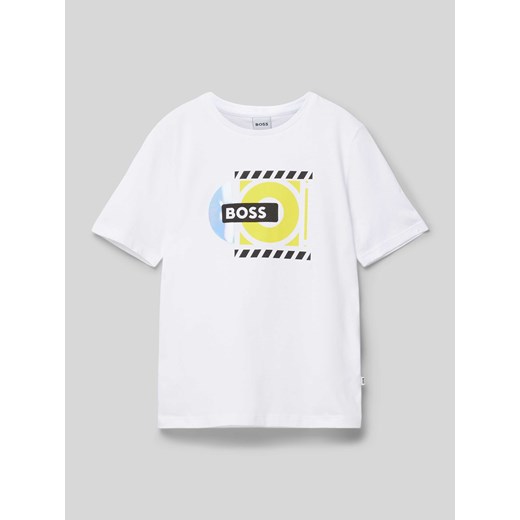 T-shirt z nadrukiem z logo ze sklepu Peek&Cloppenburg  w kategorii T-shirty chłopięce - zdjęcie 171977732