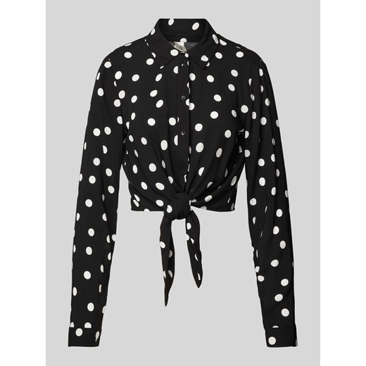 Bluzka z wiązanym detalem model ‘SAVANNA’ ze sklepu Peek&Cloppenburg  w kategorii Koszule damskie - zdjęcie 171977852