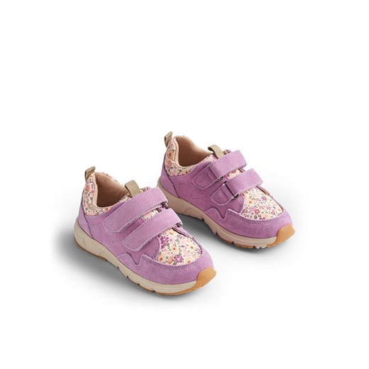Wheat Skórzane sneakersy &quot;Toney&quot; w kolorze fioletowym ze wzorem ze sklepu Limango Polska w kategorii Buty sportowe dziecięce - zdjęcie 171978430