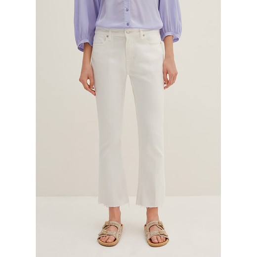 STEFANEL Spodnie w kolorze białym ze sklepu Limango Polska w kategorii Spodnie damskie - zdjęcie 171978872