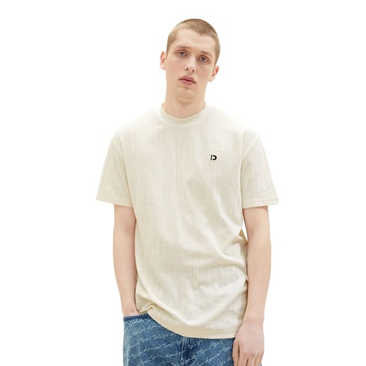Tom Tailor Koszulka w kolorze beżowym ze sklepu Limango Polska w kategorii T-shirty męskie - zdjęcie 171979181