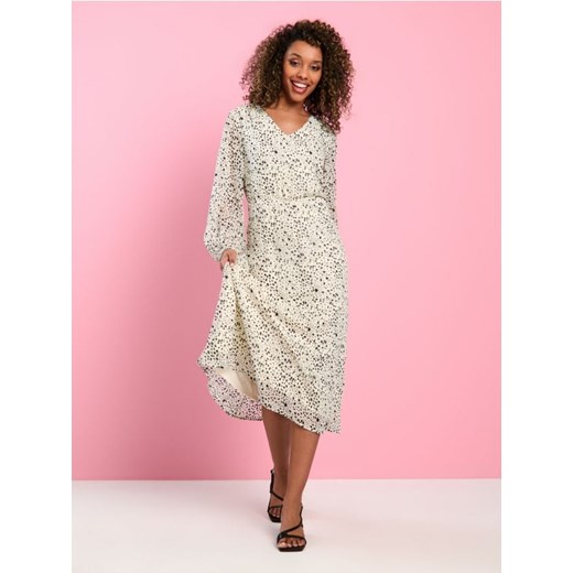 Sinsay - Sukienka midi ze wzorem - wielobarwny ze sklepu Sinsay w kategorii Sukienki - zdjęcie 171979953