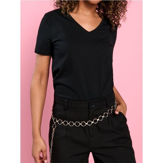 Sinsay - Koszulka bawełniana - czarny ze sklepu Sinsay w kategorii Bluzki damskie - zdjęcie 171979982