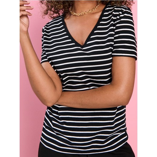 Sinsay - Koszulka bawełniana - wielobarwny ze sklepu Sinsay w kategorii Bluzki damskie - zdjęcie 171979983