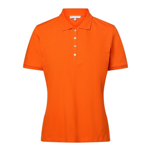 Marie Lund Damska koszulka polo Kobiety Bawełna pomarańczowy jednolity ze sklepu vangraaf w kategorii Bluzki damskie - zdjęcie 171980251