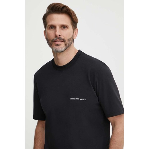 Sisley t-shirt męski kolor czarny z nadrukiem ze sklepu ANSWEAR.com w kategorii T-shirty męskie - zdjęcie 171981802