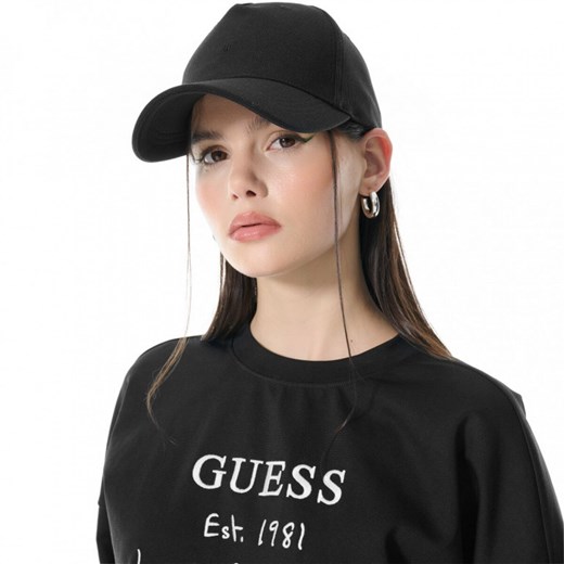 Damska bluza dresowa nierozpinana bez kaptura Guess Ruth - czarna Guess XS Sportstylestory.com