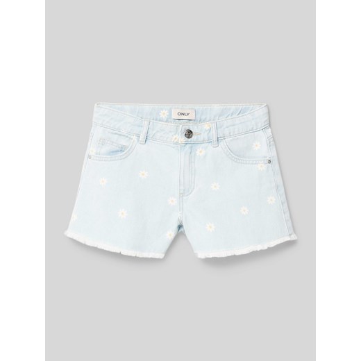Szorty jeansowe o kroju slim fit ze wzorem na całej powierzchni model ‘ROBYN’ ze sklepu Peek&Cloppenburg  w kategorii Spodenki dziewczęce - zdjęcie 171982830
