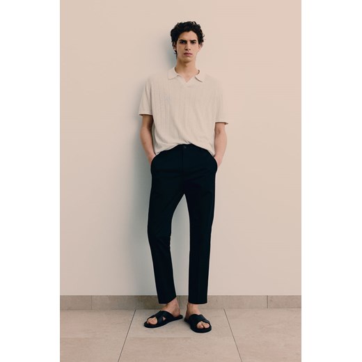 H & M - Bawełniane spodnie Slim Fit - Czarny ze sklepu H&M w kategorii Spodnie męskie - zdjęcie 171983294