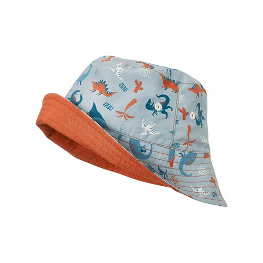 Playshoes Dwustronny kapelusz &quot;Dino&quot; w kolorze pomarańczowo-błękitnym Playshoes 55 cm promocja Limango Polska
