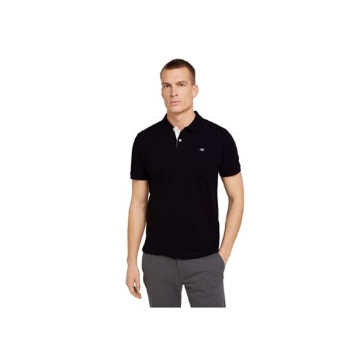 Tom Tailor Polo 1027713 Czarny Regular Fit ze sklepu MODIVO w kategorii T-shirty męskie - zdjęcie 171986053
