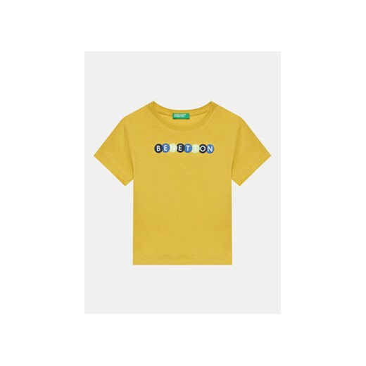 United Colors Of Benetton T-Shirt 3I1XG10EH Beżowy Regular Fit ze sklepu MODIVO w kategorii T-shirty chłopięce - zdjęcie 171987183