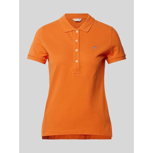 Koszulka polo o kroju slim fit z wyhaftowanym logo ze sklepu Peek&Cloppenburg  w kategorii Bluzki damskie - zdjęcie 171989594