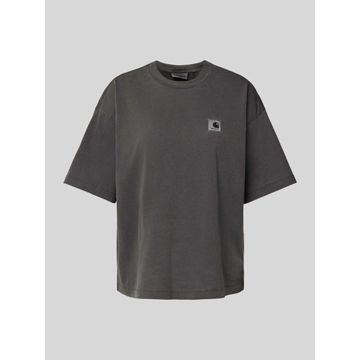T-shirt o kroju oversized z naszywką z logo model ‘NELSON’ ze sklepu Peek&Cloppenburg  w kategorii Bluzki damskie - zdjęcie 171989651
