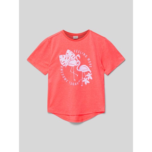 T-shirt z nadrukowanym motywem ze sklepu Peek&Cloppenburg  w kategorii Bluzki dziewczęce - zdjęcie 171989654