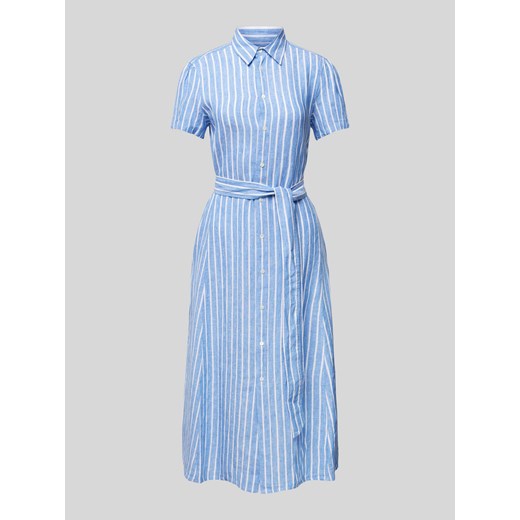 Sukienka koszulowa z lnu w paski Polo Ralph Lauren 42 Peek&Cloppenburg