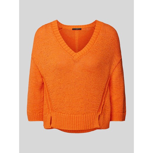 Sweter z dzianiny z dekoltem w serek ze sklepu Peek&Cloppenburg  w kategorii Swetry damskie - zdjęcie 171989773
