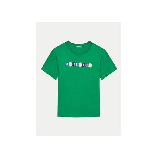 United Colors Of Benetton T-Shirt 3I1XG10EH Zielony Regular Fit ze sklepu MODIVO w kategorii T-shirty chłopięce - zdjęcie 171990970