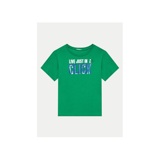 United Colors Of Benetton T-Shirt 3096C10J6 Zielony Regular Fit ze sklepu MODIVO w kategorii T-shirty chłopięce - zdjęcie 171991054