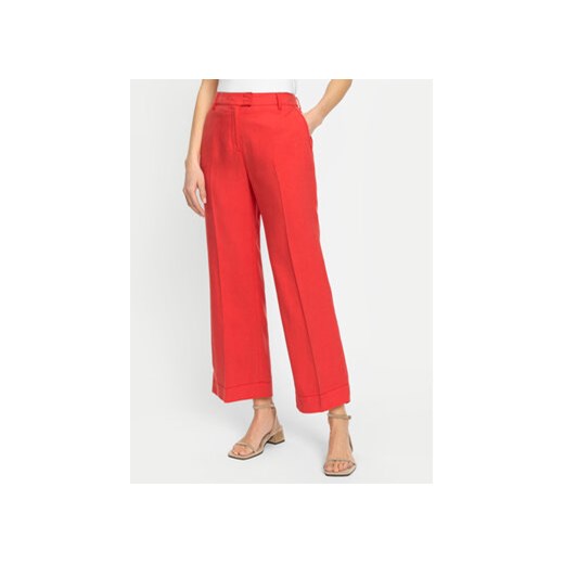Olsen Spodnie materiałowe 14002165 Czerwony Straight Fit ze sklepu MODIVO w kategorii Spodnie damskie - zdjęcie 171991081