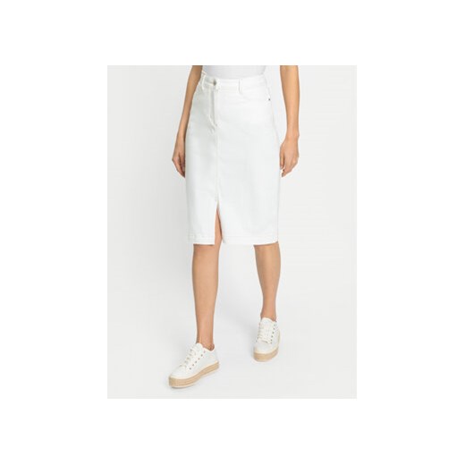 Olsen Spódnica jeansowa 16001361 Biały Regular Fit ze sklepu MODIVO w kategorii Spódnice - zdjęcie 171991154