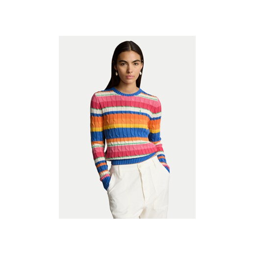 Polo Ralph Lauren Sweter 211935304001 Kolorowy Regular Fit ze sklepu MODIVO w kategorii Swetry damskie - zdjęcie 171991161