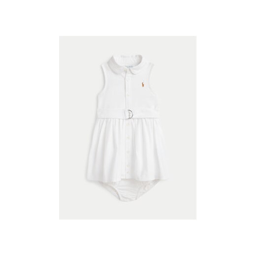 Polo Ralph Lauren Sukienka codzienna 310934188001 Biały Regular Fit ze sklepu MODIVO w kategorii Sukienki dziewczęce - zdjęcie 171991261