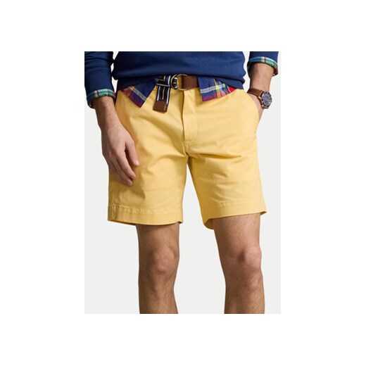 Polo Ralph Lauren Szorty materiałowe 710799213011 Żółty Slim Fit ze sklepu MODIVO w kategorii Spodenki męskie - zdjęcie 171991272
