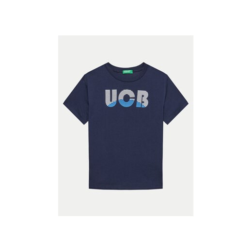 United Colors Of Benetton T-Shirt 3I1XC10IL Granatowy Regular Fit ze sklepu MODIVO w kategorii T-shirty chłopięce - zdjęcie 171991281