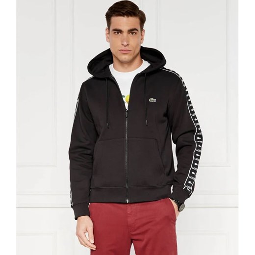 Bluza męska Lacoste z napisem czarna młodzieżowa