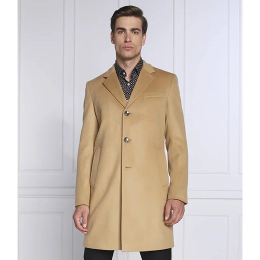 BOSS BLACK Wełniany płaszcz H-Hyde-224 | z dodatkiem kaszmiru ze sklepu Gomez Fashion Store w kategorii Płaszcze męskie - zdjęcie 171992261