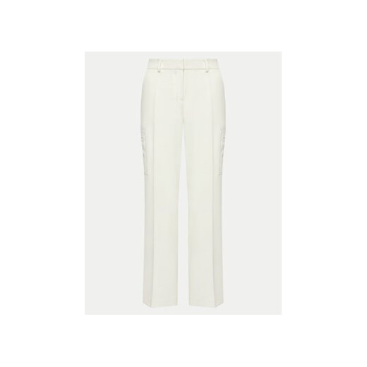DKNY Spodnie materiałowe UB4PX263 Écru Regular Fit ze sklepu MODIVO w kategorii Spodnie damskie - zdjęcie 171992473