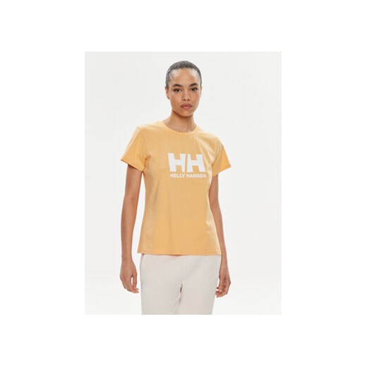 Helly Hansen T-Shirt W Hh Logo T-Shirt 2.0 34465 Pomarańczowy Regular Fit ze sklepu MODIVO w kategorii Bluzki damskie - zdjęcie 171992494