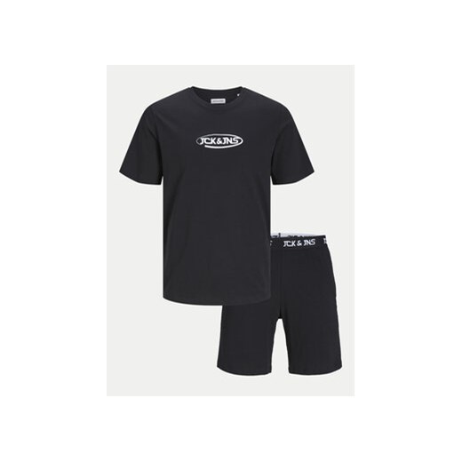 Jack&Jones Junior Komplet t-shirt i szorty sportowe Jacoliver 12257172 Czarny Standard Fit ze sklepu MODIVO w kategorii Komplety chłopięce - zdjęcie 171992513