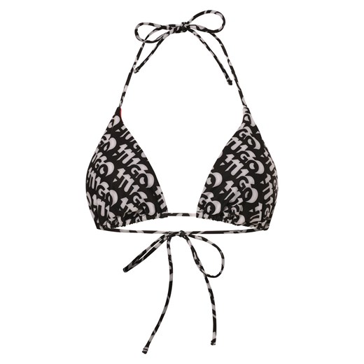 HUGO Damski stanik bikini - Bonnie Triangle Kobiety Sztuczne włókno czarny wzorzysty ze sklepu vangraaf w kategorii Stroje kąpielowe - zdjęcie 171993442