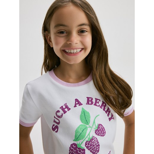 Reserved - T-shirt z nadrukiem - wielobarwny ze sklepu Reserved w kategorii Bluzki dziewczęce - zdjęcie 171994083
