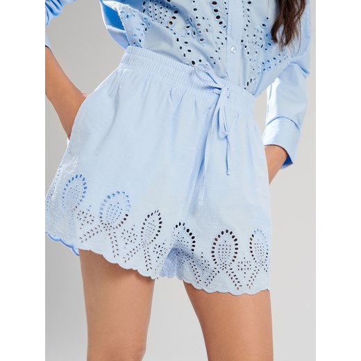 Sinsay - Szorty bawełniane - błękitny Sinsay XXS Sinsay