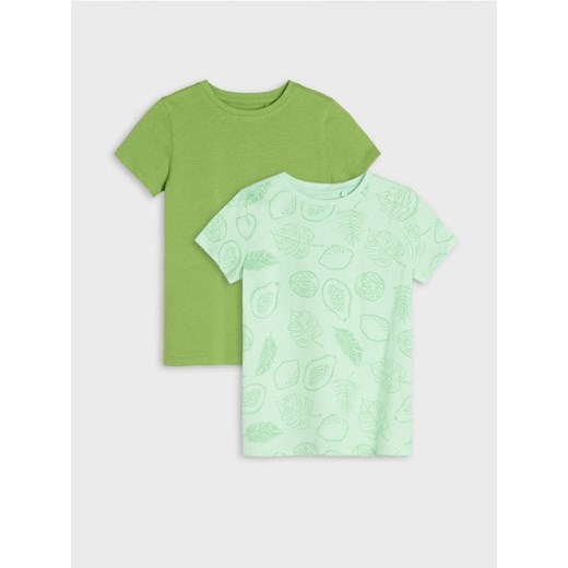 Sinsay - Koszulki 2 pack - zielony ze sklepu Sinsay w kategorii T-shirty chłopięce - zdjęcie 171995290