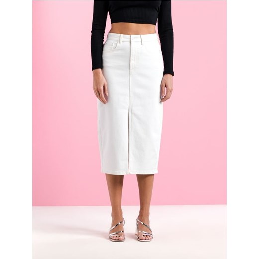 Sinsay - Spódnica midi - biały ze sklepu Sinsay w kategorii Spódnice - zdjęcie 171995352