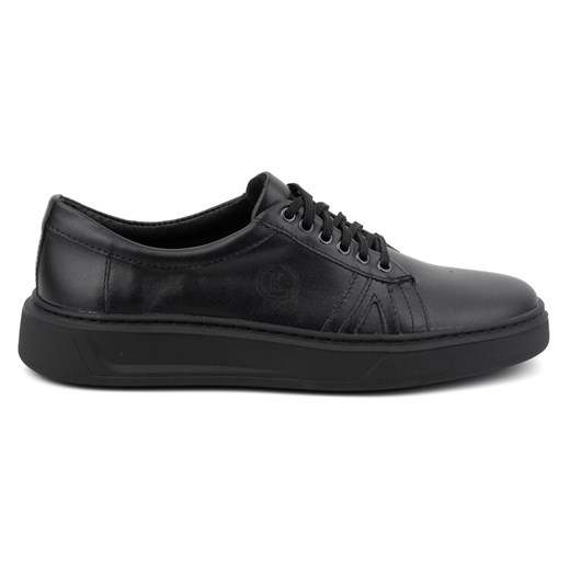 Buty męskie skórzane casual 910/2 czarne ze sklepu butyolivier w kategorii Trampki męskie - zdjęcie 171998571